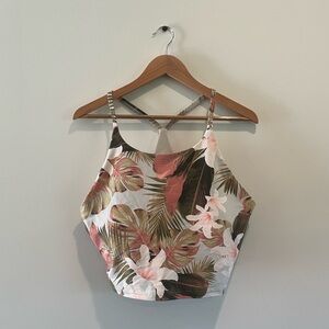 Floral Crop Top with Built-In Bra
